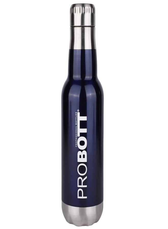 Probott Magnum 500 ml Stainless Steel Vacuum Flask Hot and Cold Water Bottle, Blue - Image 1